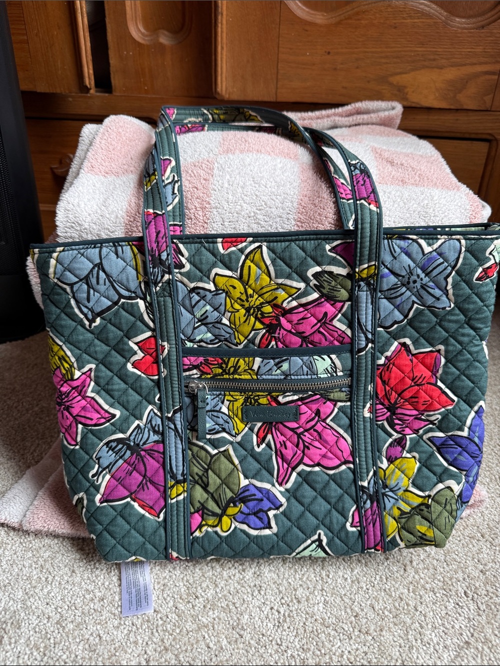 Vera Bradley Quilted Falling Flowers Tote